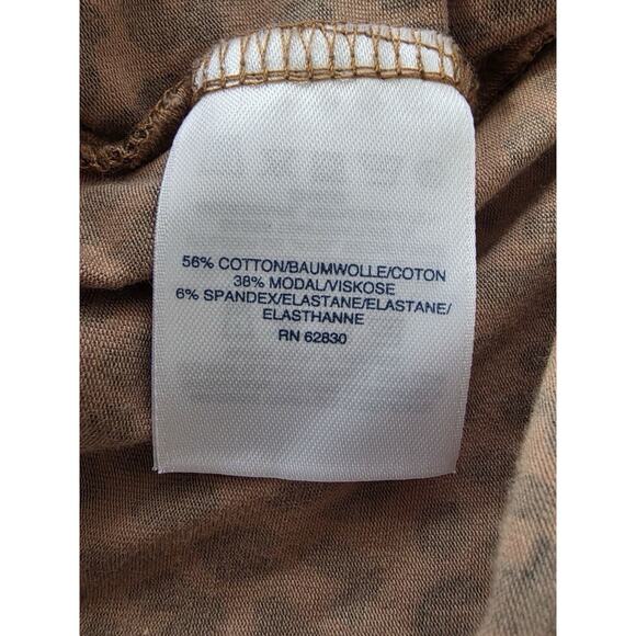 Lands End Women Cotton Blend Cheetah Long Sleeve Wrap Top V Neck Size 2X A001829 - Picture 4 of 11